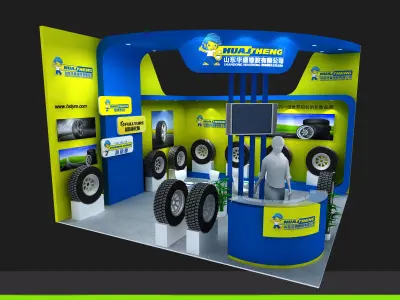 huasheng exhibition stand design for tyres 3D model
