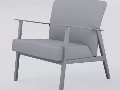 Modern Fabric Armchair- Low-Poly-HQ Low-poly 3D model