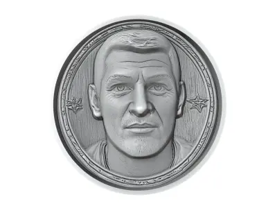 Iker Casillas Footballer Medallion 3D print model