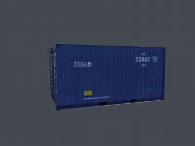 Container shipping Low-poly 3D model