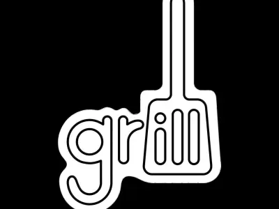 Grill Neon Sign 3D model