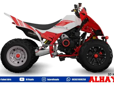 ATV Quad-bike Low-poly 3D model