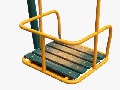 Playground metal swing 01 3D model