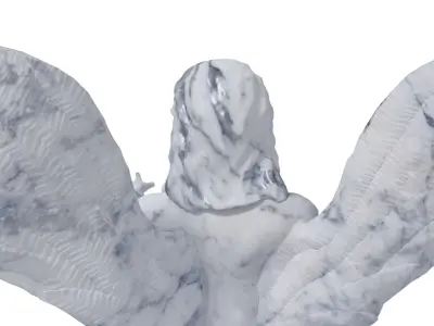 Angel Statue Low-poly 3D model