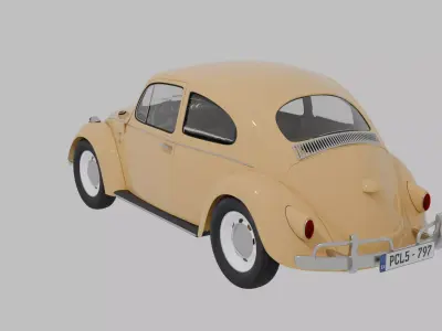 1950 classic car 3d model 3D model