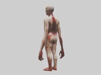 Bloody figure model Low-poly 3D model