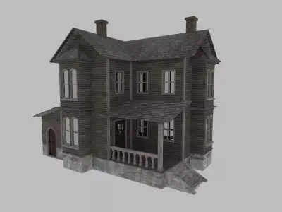 Old House Low-Poly 3D Model Free low-poly 3D model