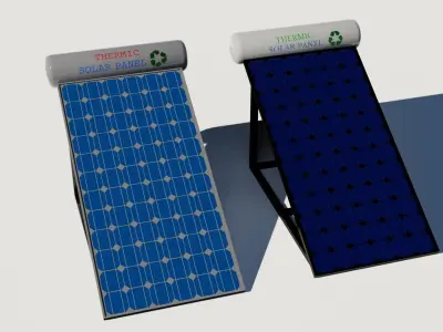 Solar panel 2 models 3D PBR Low-poly 3D model