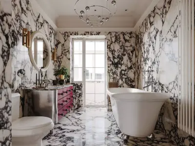 luxury bathroom interior scenes  59 3D model