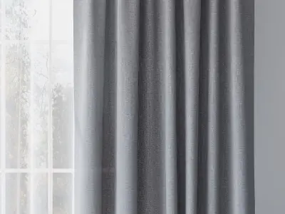 Curtains and tulle 3D model