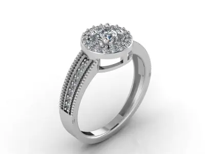 Mini Set Ring Pendant Earrings STL 3DM Womens Jewelry 3D print model