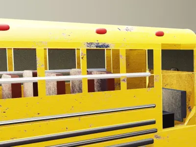 school bus  Low-poly 3D model