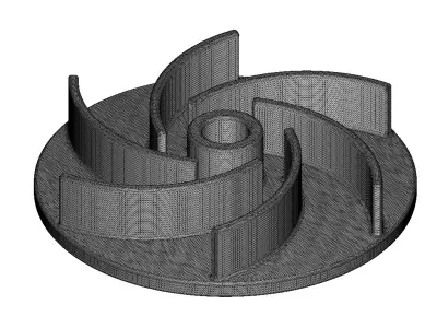 Premium Semi Open Impeller 3D print model