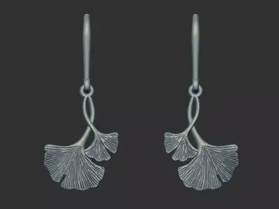 Leaf Earrings 59781 3D print model