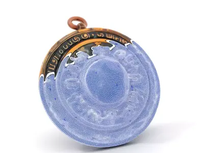 Ancient Bronze Amulet model pack Low-poly 3D model