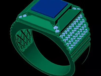 man jewelry luxury ring  3D print model