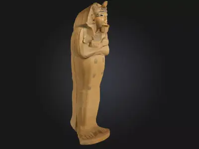 Ancient Egyptian Sarcophagus Ornate Burial Coffin Model 3D model