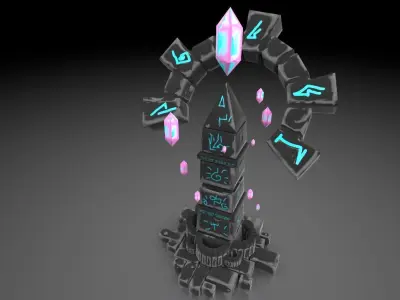 Sacred Stone Low-poly Low-poly 3D model