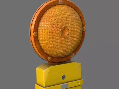 Barricade Light Low-poly 3D model