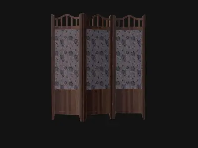 Antique Room Divider Low-poly 3D model