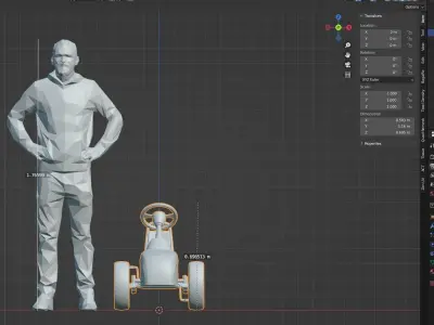 Kids Sport Car - Pedal 3D model