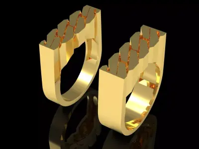 Yellow Gold Elegance in Harmony Sparkle in Distinction mr0273 3D print model