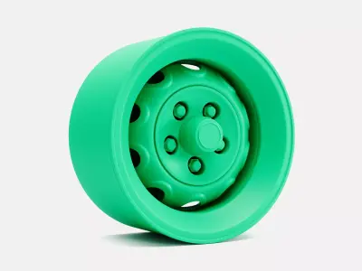 15x8 Mopar Rallye Wheel and Brake 3D print model