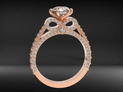 diamond ring 1 carat 3D print model
