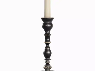 Elegant Candlestick 02 Low-poly 3D model