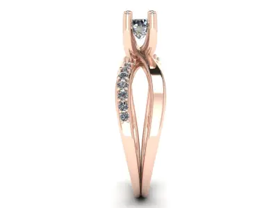 Jewelry Diamond Ring 3D Print Model 3D print model 25