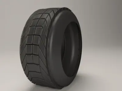 Car tire 3D model Low-poly 3D model