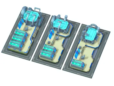 isometrical medical room hospital 03  Low-poly 3D model