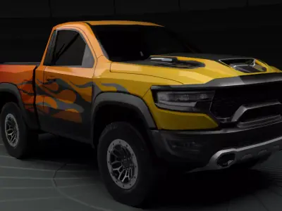 Dodge Ram 1500 TRX Low-poly 3D model