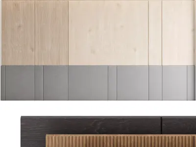 Decorative wall panel set 4 3D model