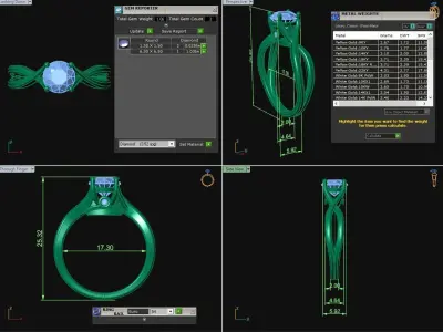 Diamond Jewelry Ring 3D print model 3D print model