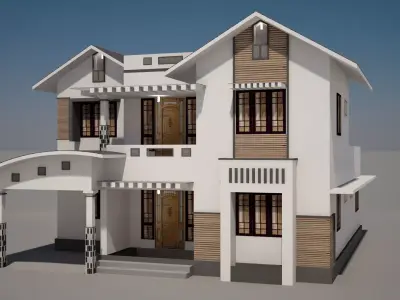 free house home architexure exterior  Free 3D model