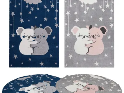 4 in 1 Rug Collection No 23 Low-poly 3D model