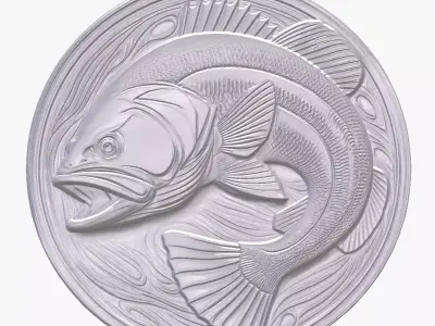 Blackbass 1 basrelief for 3D printing 3D print model