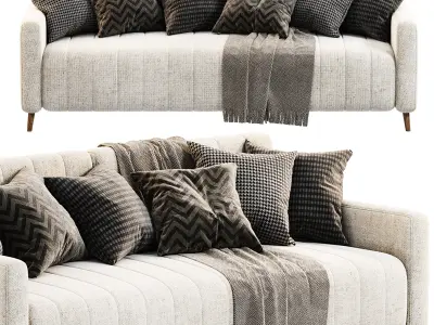 sofa Velvet Grey 3D model