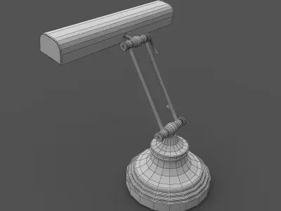 Piano desk lamp 3D model