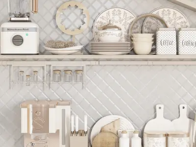 kitchen accessories Low-poly 3D model