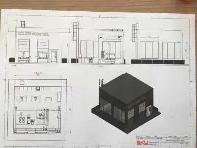 PLATFORMCONTROL building with sign Free 3D model