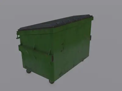 Trash can Free low-poly 3D model buy