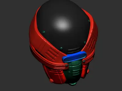 helmet high poly sculpt 3d printable ver 7 3D model 3D model 37