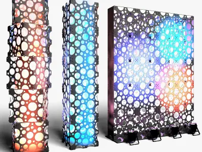 Stage Decor Collection 01 Modular 9 Pieces 3D model