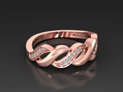 Diamond Jewelry Ring  3D print model