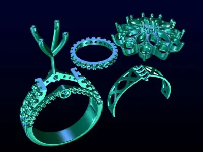 Luxury Engagement Ring 3D print model get