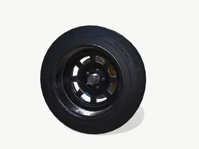 Rally wheel Good Year Low-poly 3D model