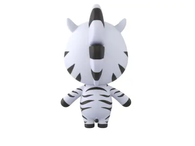 Character142 Rigged Zebra 3D model