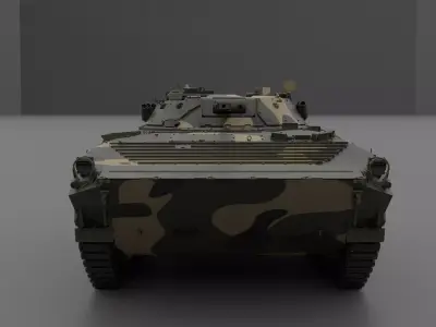 BMP-2 tank Low-poly 3D model